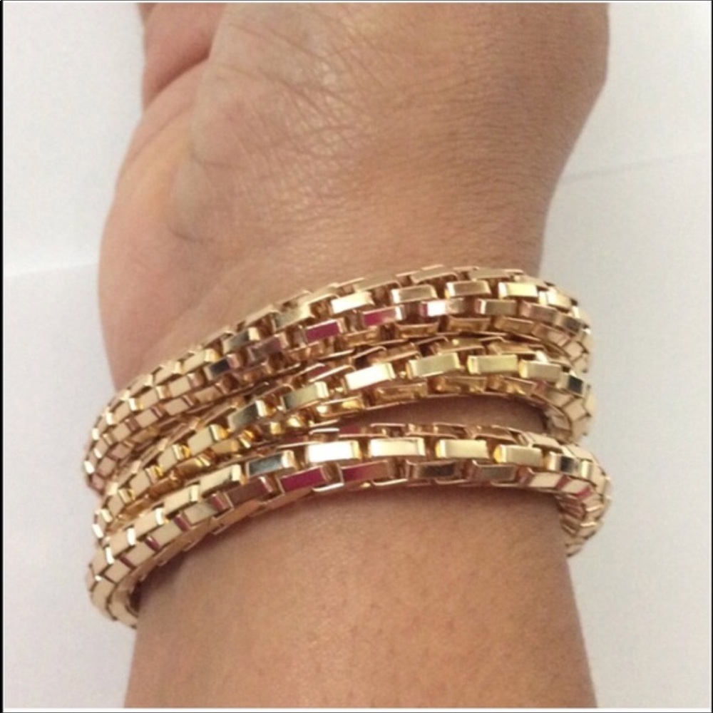 Three Fashion Gold Bangles - Picture 2 of 3